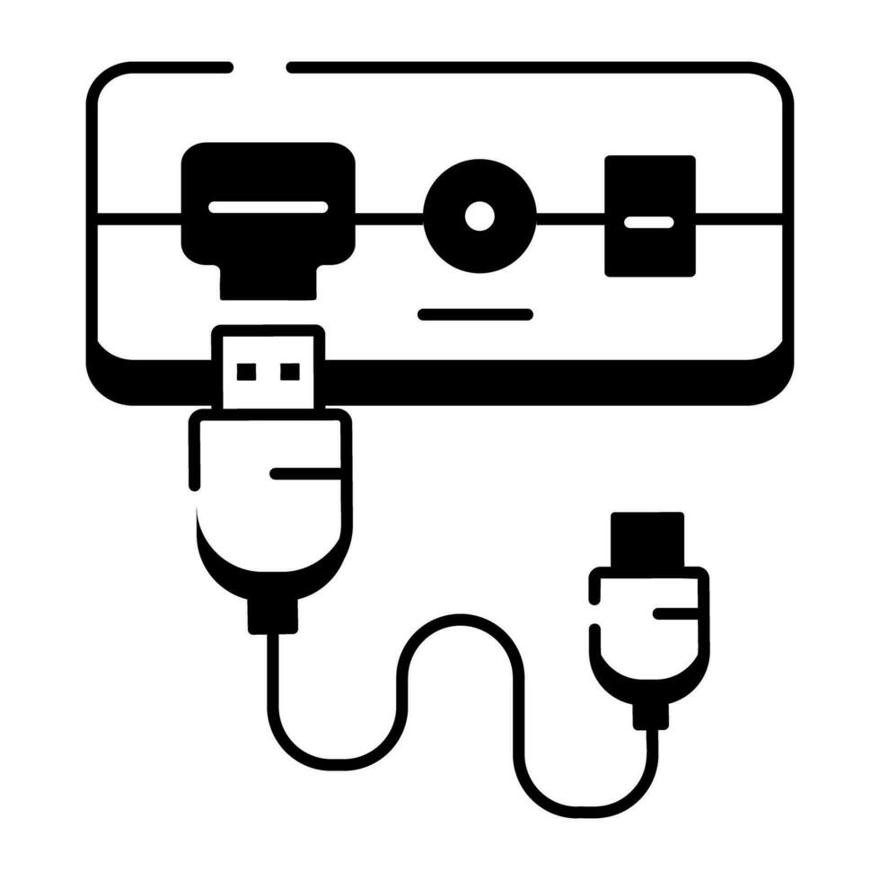 moderne icône de multimédia Composants ligne icône vecteur