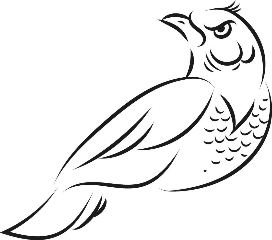 oiseau tatouage, illustration, vecteur sur une blanc Contexte.