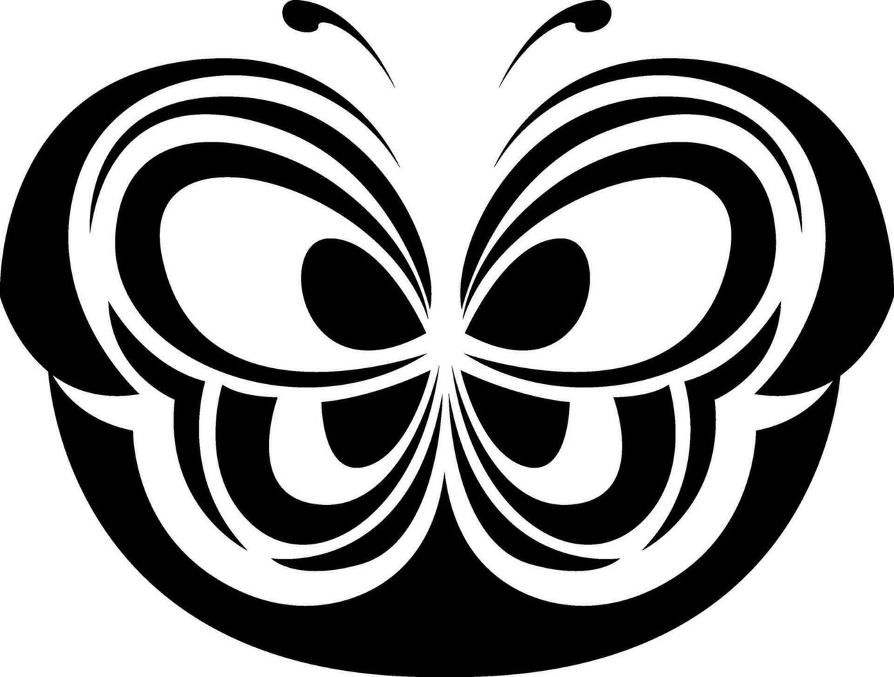 mignonne papillon tatouage, tatouage illustration, vecteur sur une blanc Contexte.