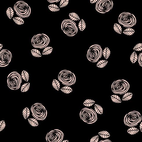 Motif sans soudure floral abstrait avec des roses. vecteur