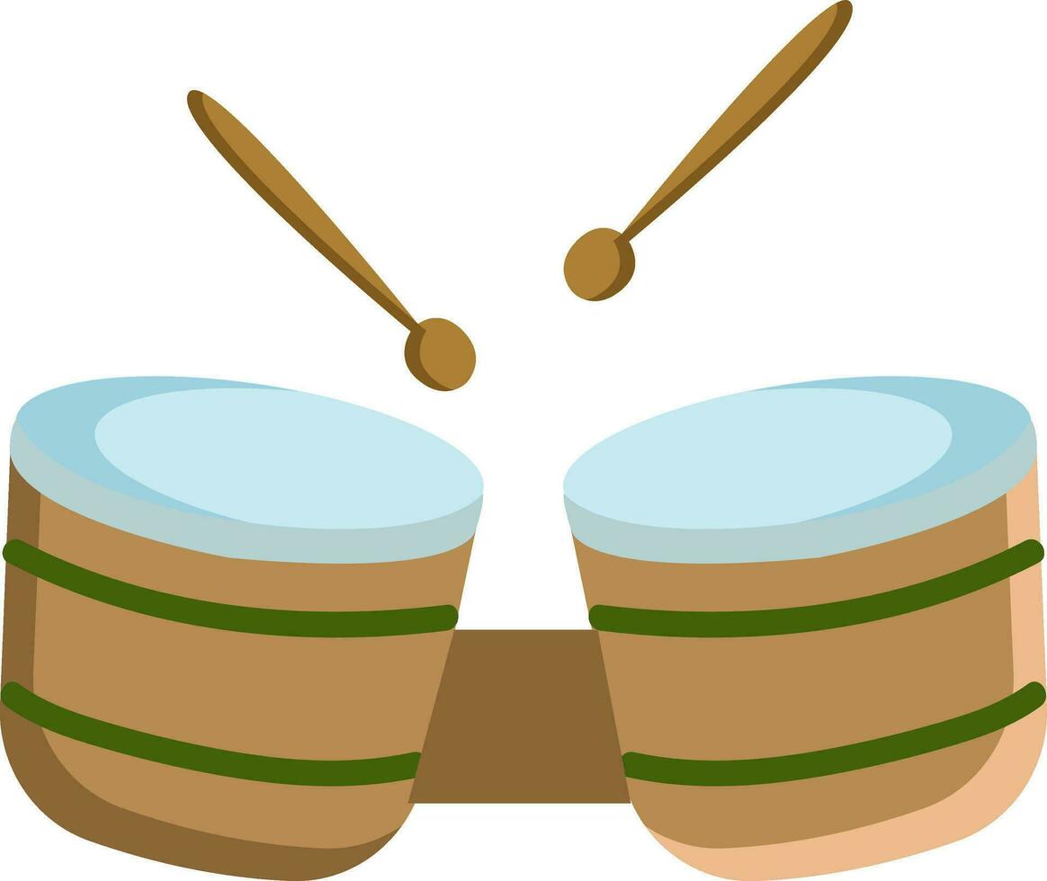 bongo tambouriner, vecteur Couleur illustration.