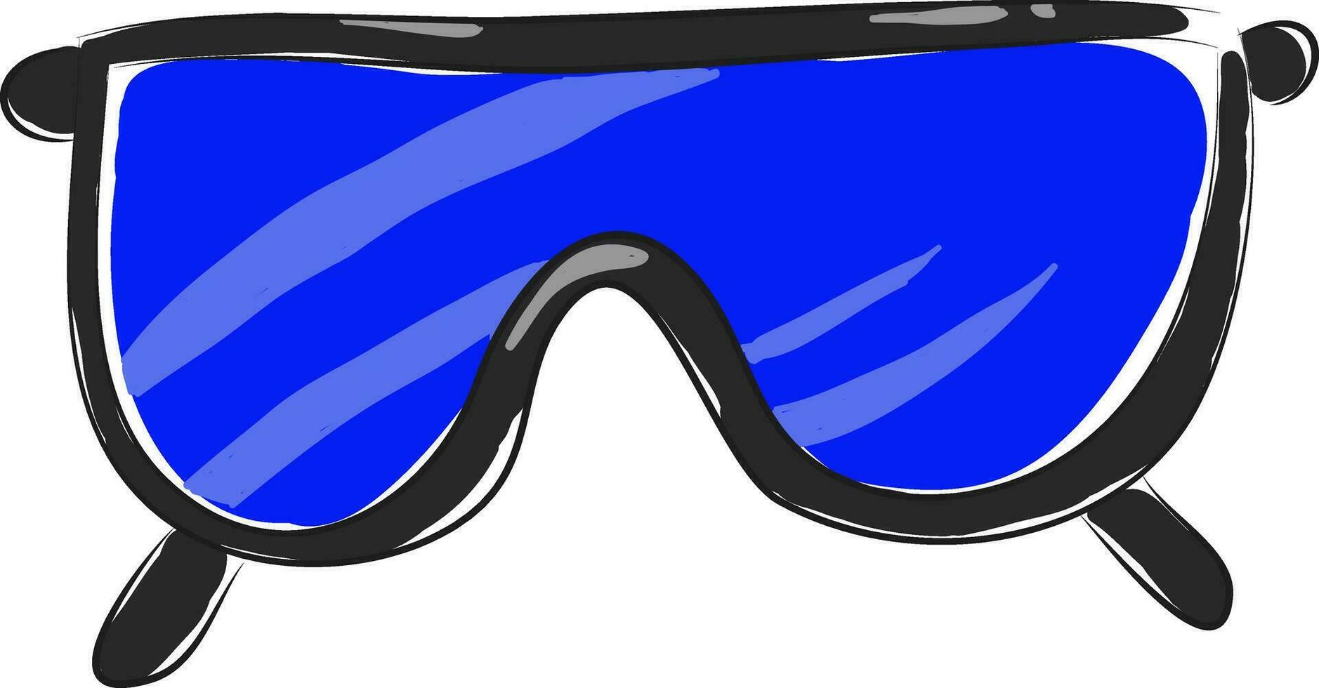 une bleu lunettes, vecteur Couleur illustration.