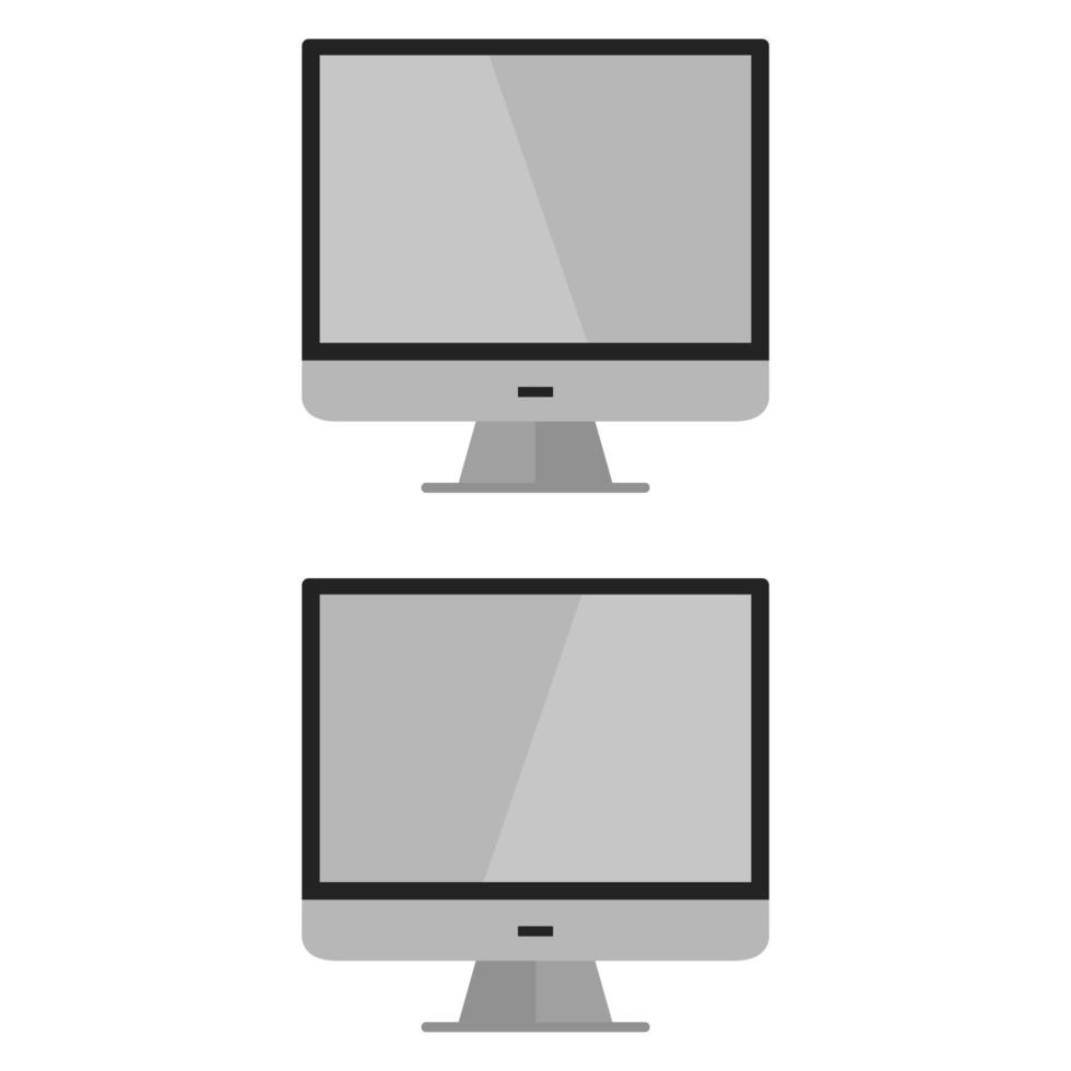 ordinateur illustré sur fond blanc vecteur