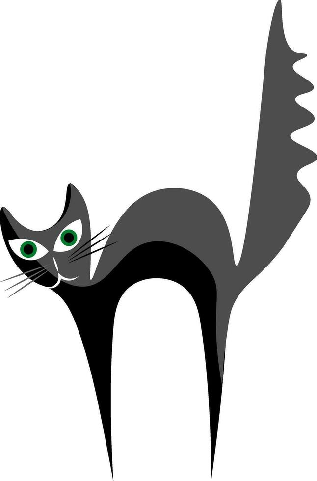 noir chat vecteur illustration