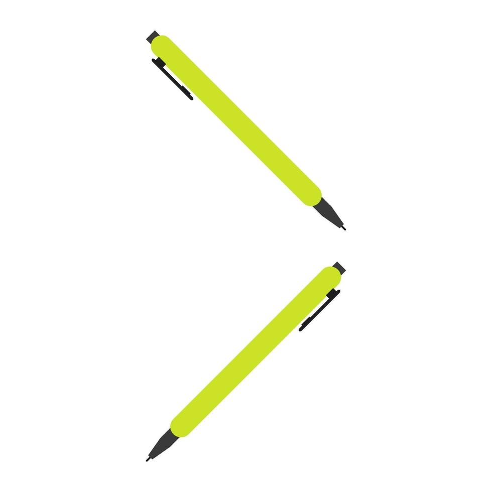 stylo illustré sur fond blanc vecteur