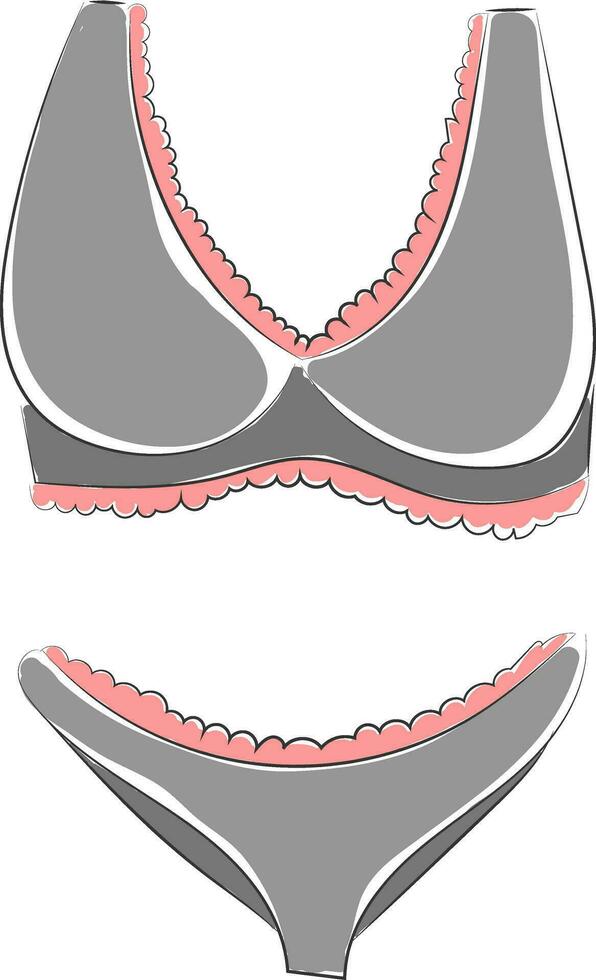 une confortable soutien-gorge et lâche vecteur ou Couleur illustration