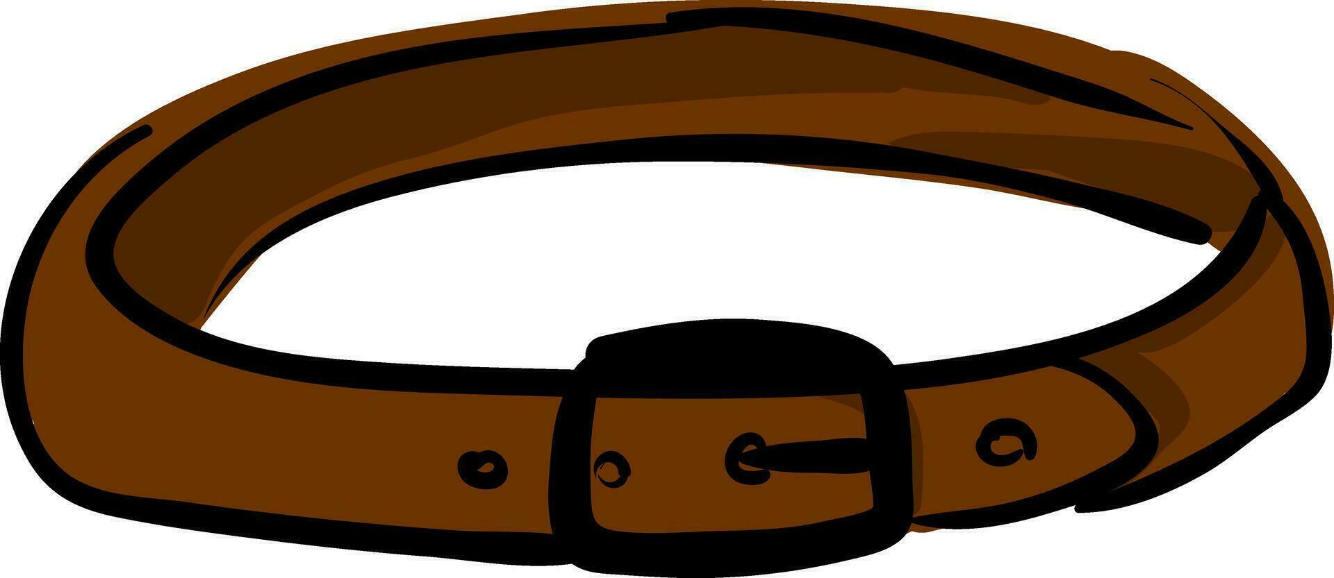 une marron ceinture avec Boucle vecteur ou Couleur illustration