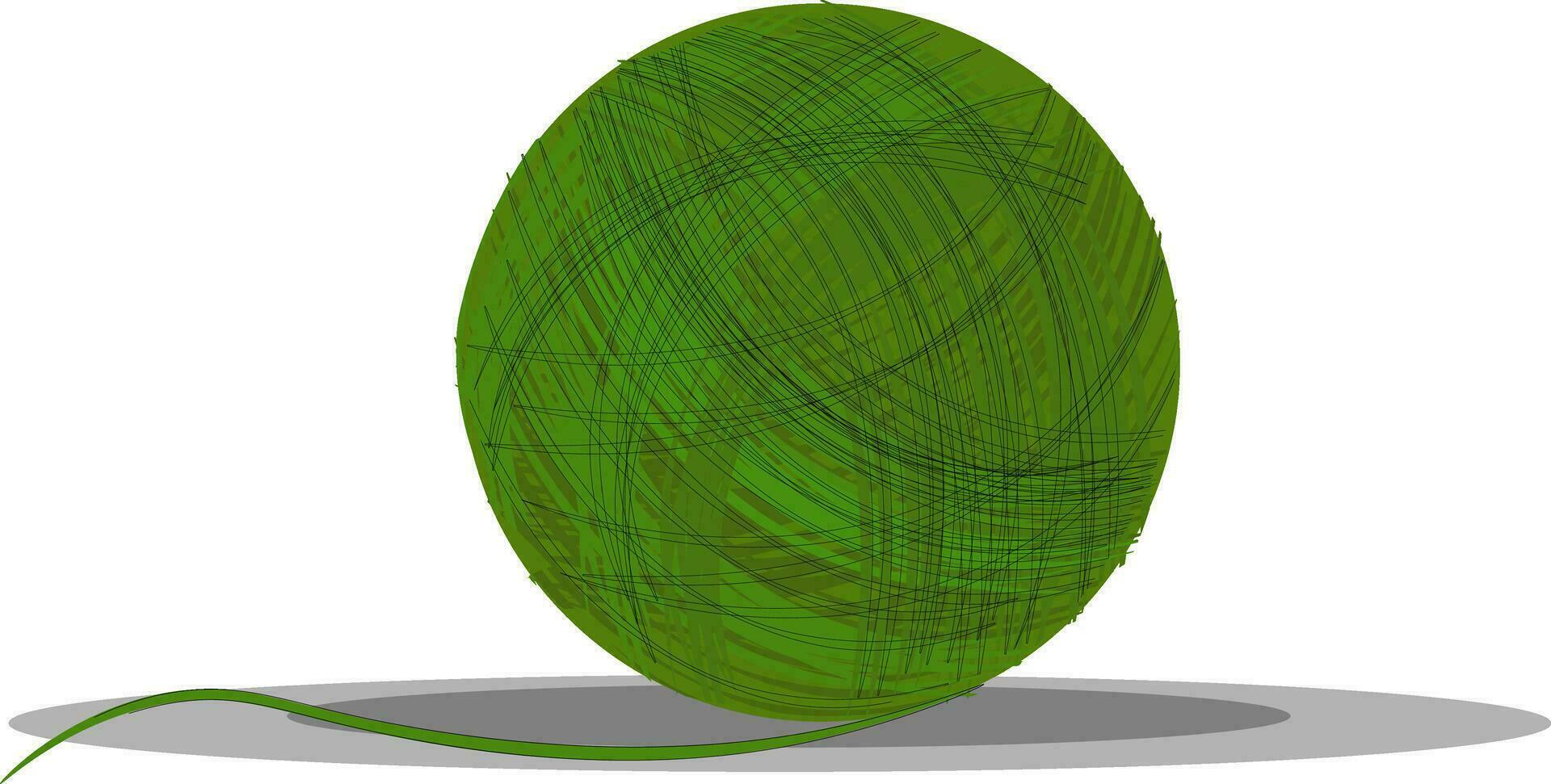 une Balle de vert fil vecteur ou Couleur illustration