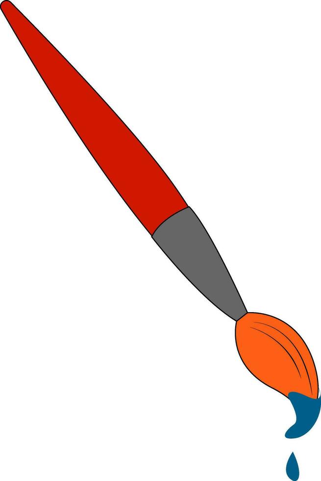 une rouge brosse vecteur ou Couleur illustration