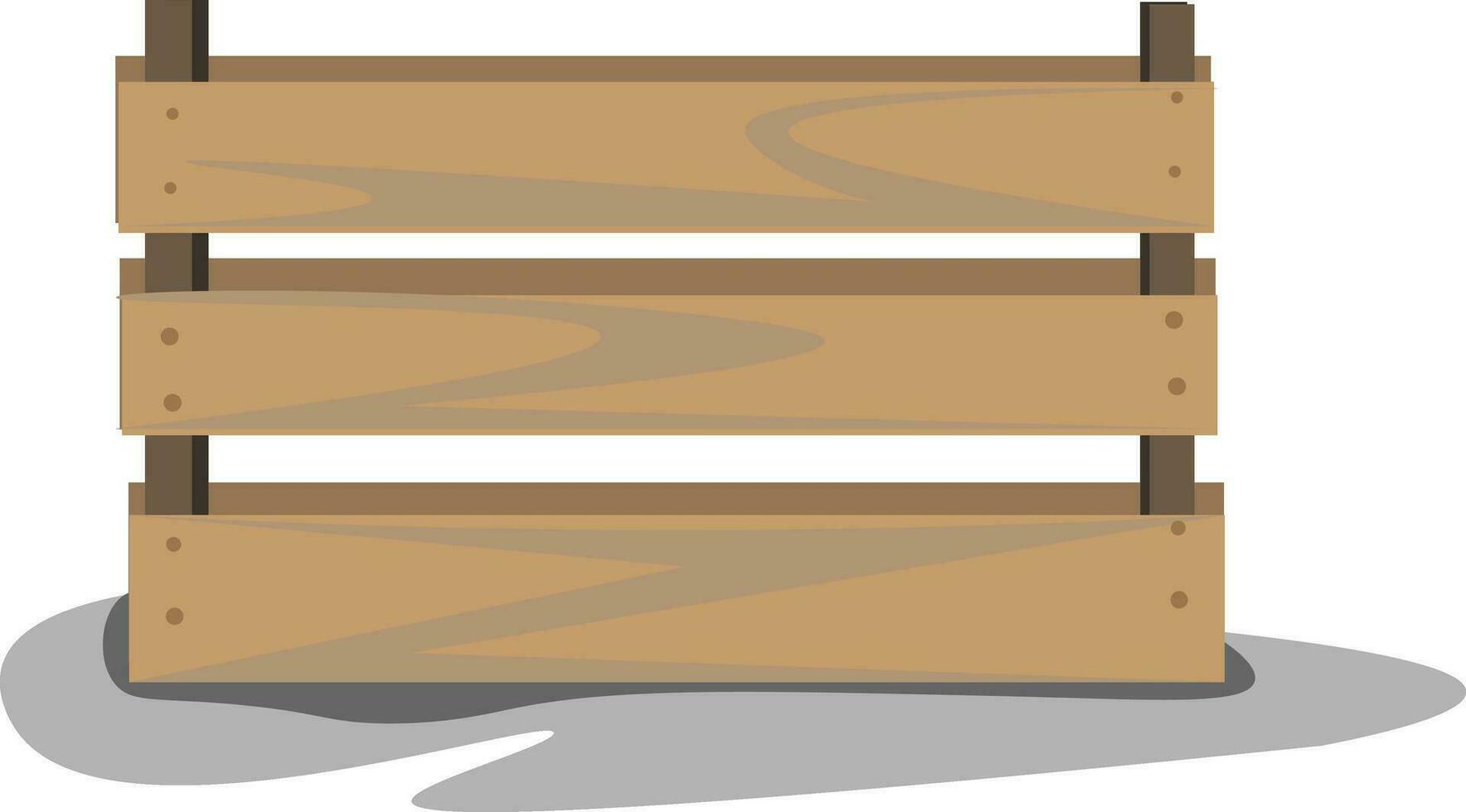 une ouvré en bois boîte vecteur ou Couleur illustration