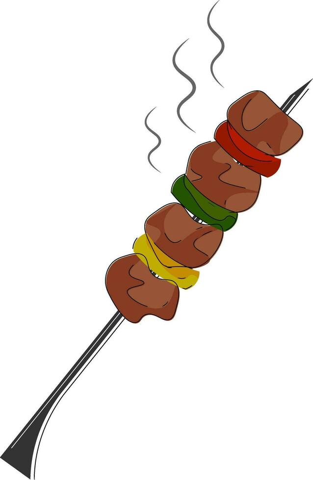 clipart de une coloré fumant barbecue vecteur ou Couleur illustration