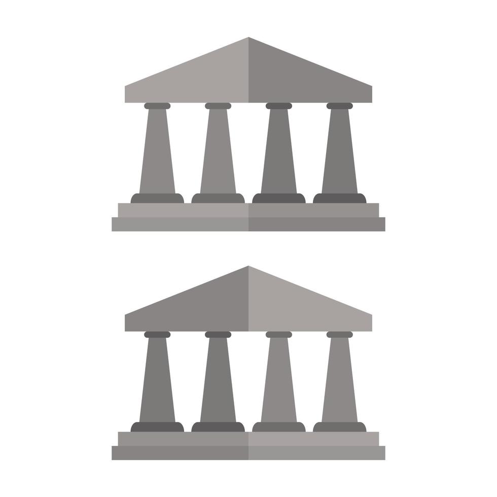 temple grec illustré sur fond blanc vecteur