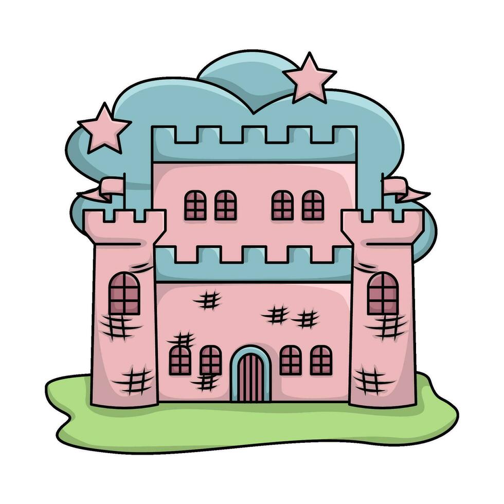 palais avec étoile illustration vecteur