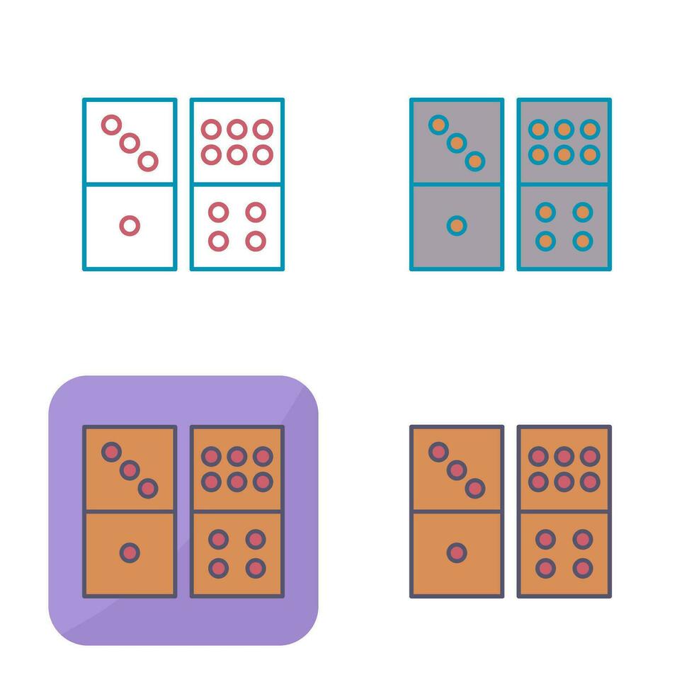 icône de vecteur de jeu de domino