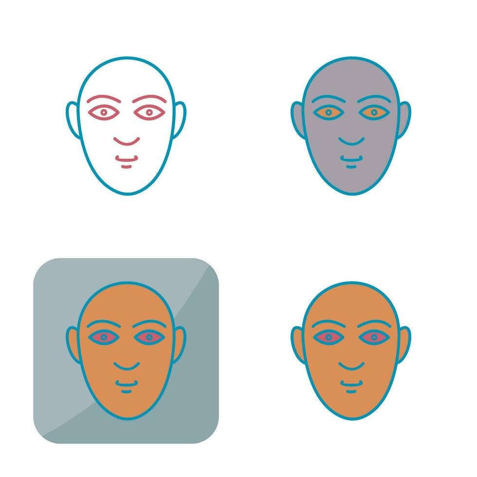 icône de vecteur de visage humain