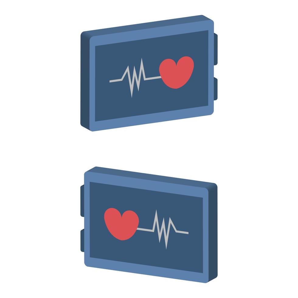 ecg illustré sur fond blanc vecteur