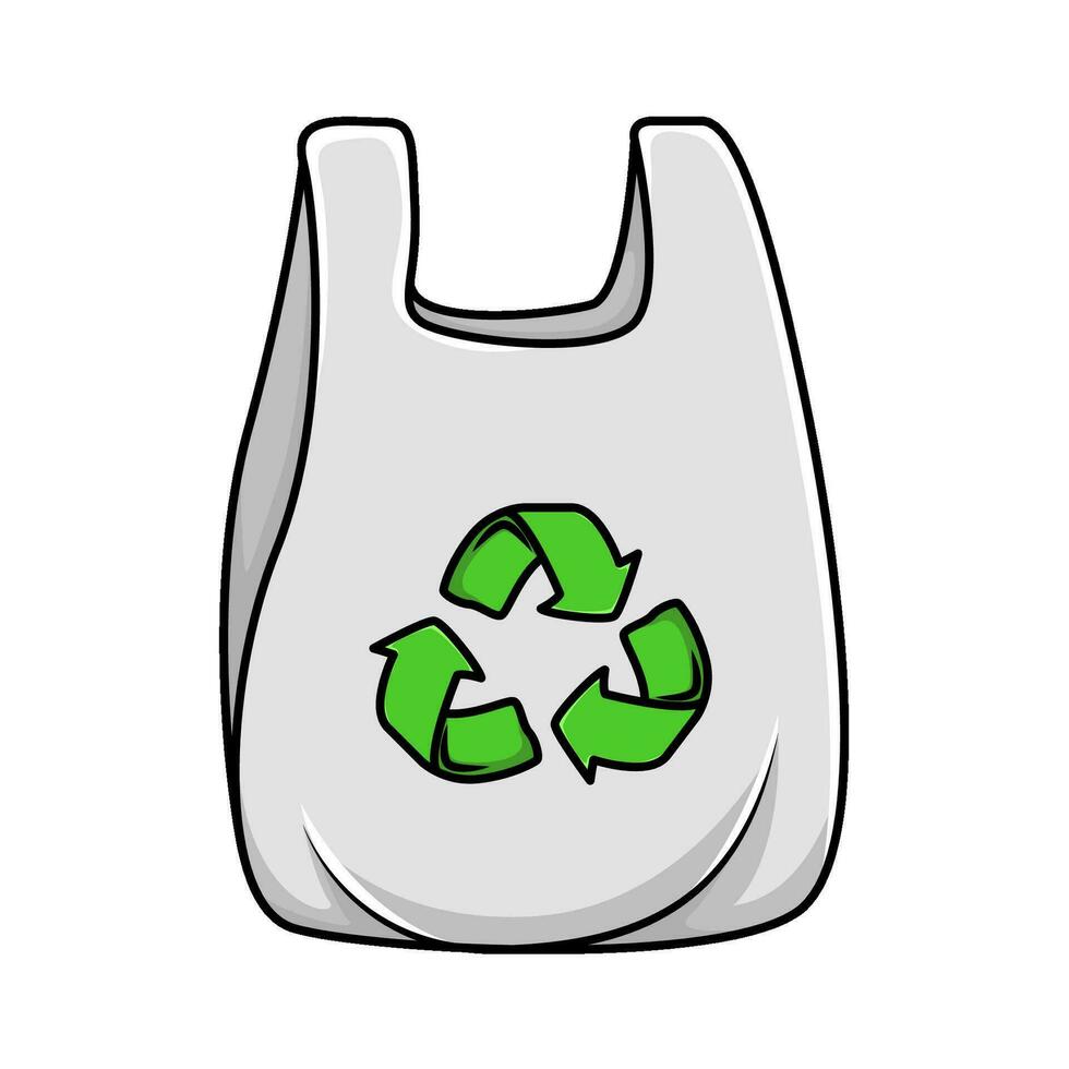 Plastique sac avec réduire illustration vecteur