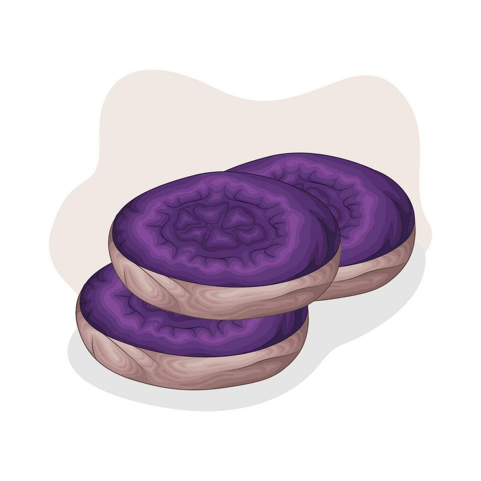 taro violet sucré Patate illustration vecteur