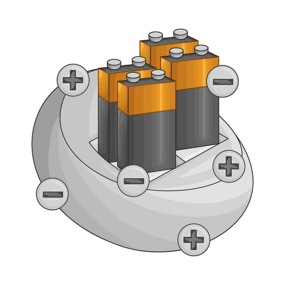 batterie électrique illustration vecteur