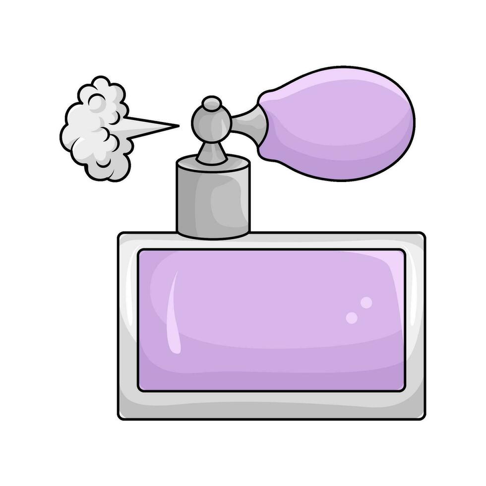 parfum bouteille vaporisateur avec fumée illustration vecteur