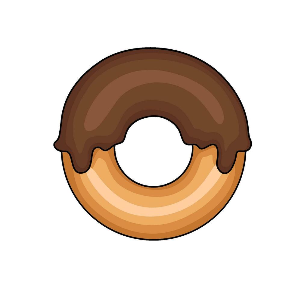 Donut Chocolat illustration vecteur