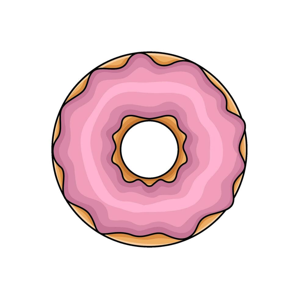 Donut fraise illustration vecteur