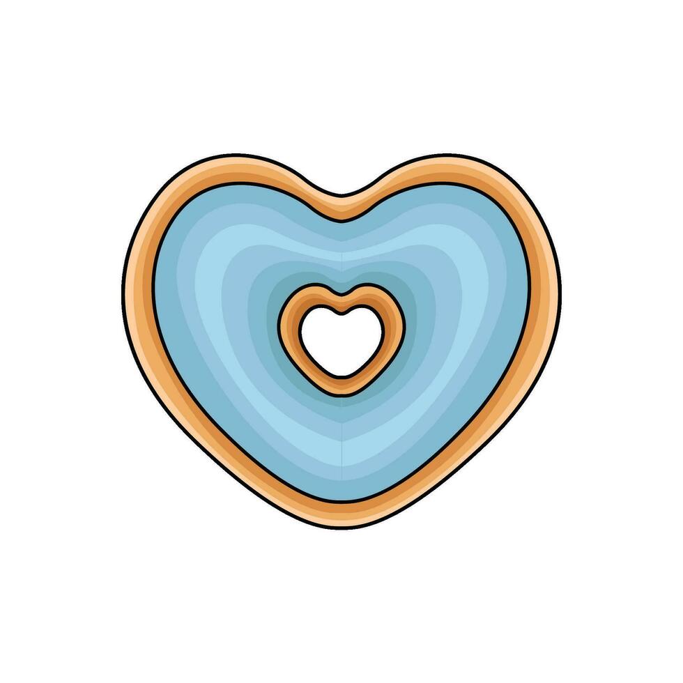 Donut l'amour bleu illustration vecteur