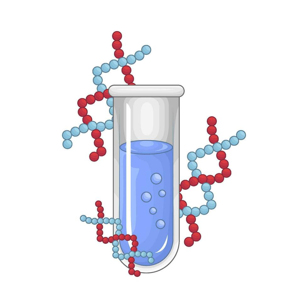 laboratoire potion bouteille avec molécule illustration vecteur