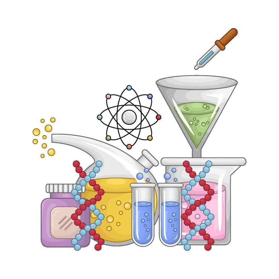 chimie la biologie illustration vecteur