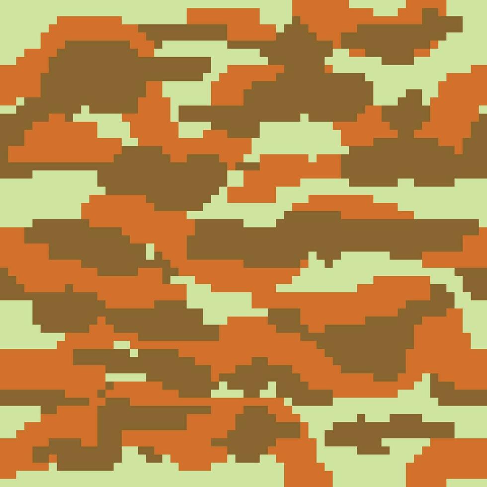 un Orange et marron camouflage modèle vecteur
