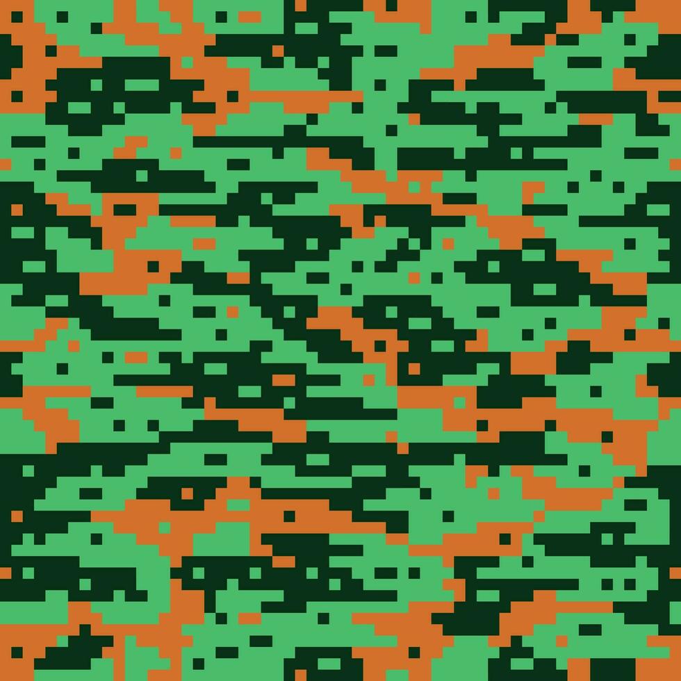 une vert et Orange camouflage Contexte vecteur