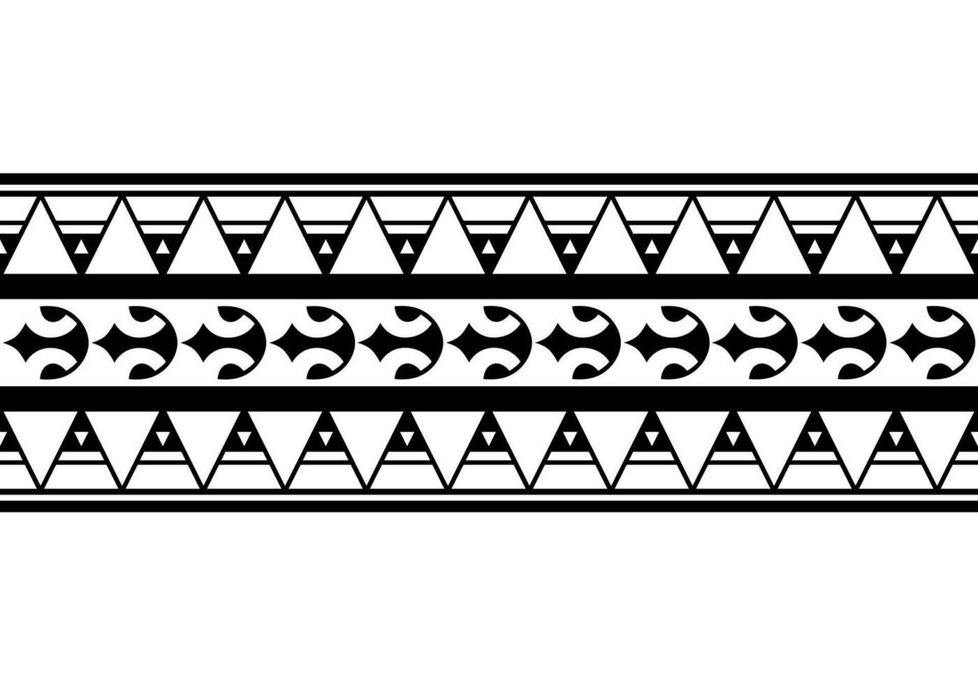 maori polynésien tatouage bracelet. tribal manche sans couture modèle vecteur. samoan frontière tatouage conception avant bras ou pied. vecteur