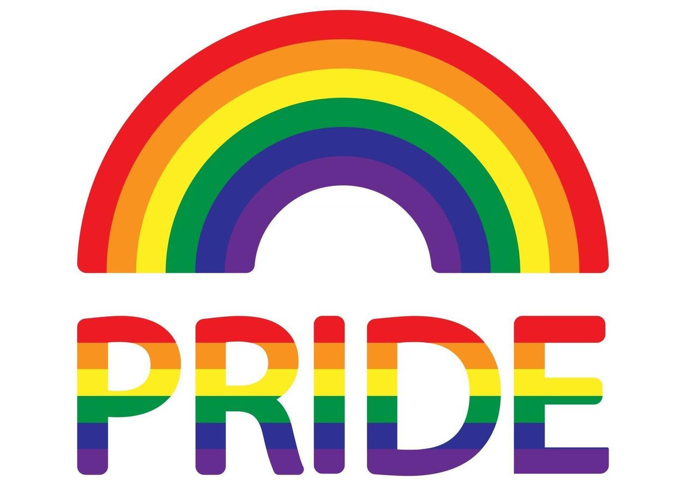 mois de la fierté lgbt. célébré annuellement. arc-en-ciel lgbt. logo abstrait du jour de la fierté. droits de l'homme et tolérance. icône lesbienne, gay, bisexuelle, transgenre. vecteur
