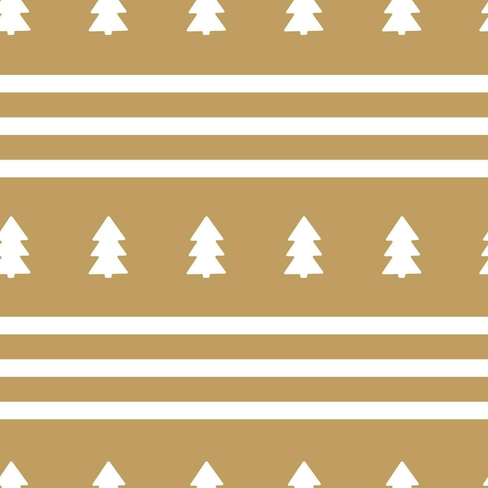 sans couture vecteur d'or Nouveau année et Noël Contexte avec sapin des arbres et rayures. Nouveau année motifs pour imprimer, cadeau papier, décor, Noël carte, bannière ou affiche.