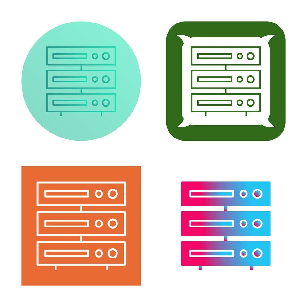 icône de vecteur de serveur unique