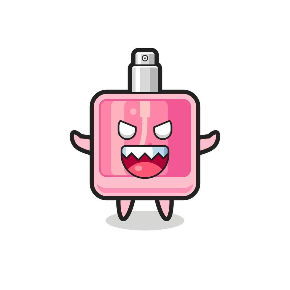 illustration du personnage de mascotte de parfum maléfique vecteur