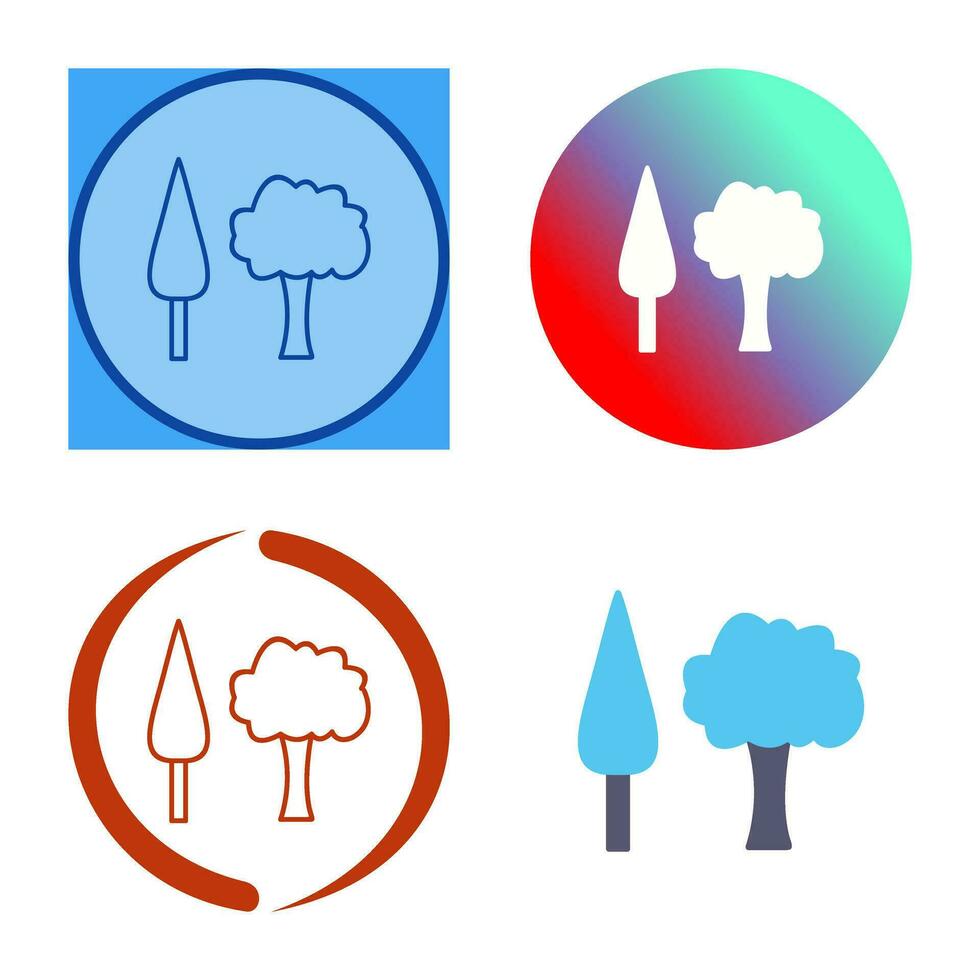 icône de vecteur d'arbres