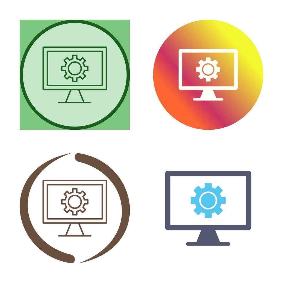 icône de vecteur d'écran de moniteur