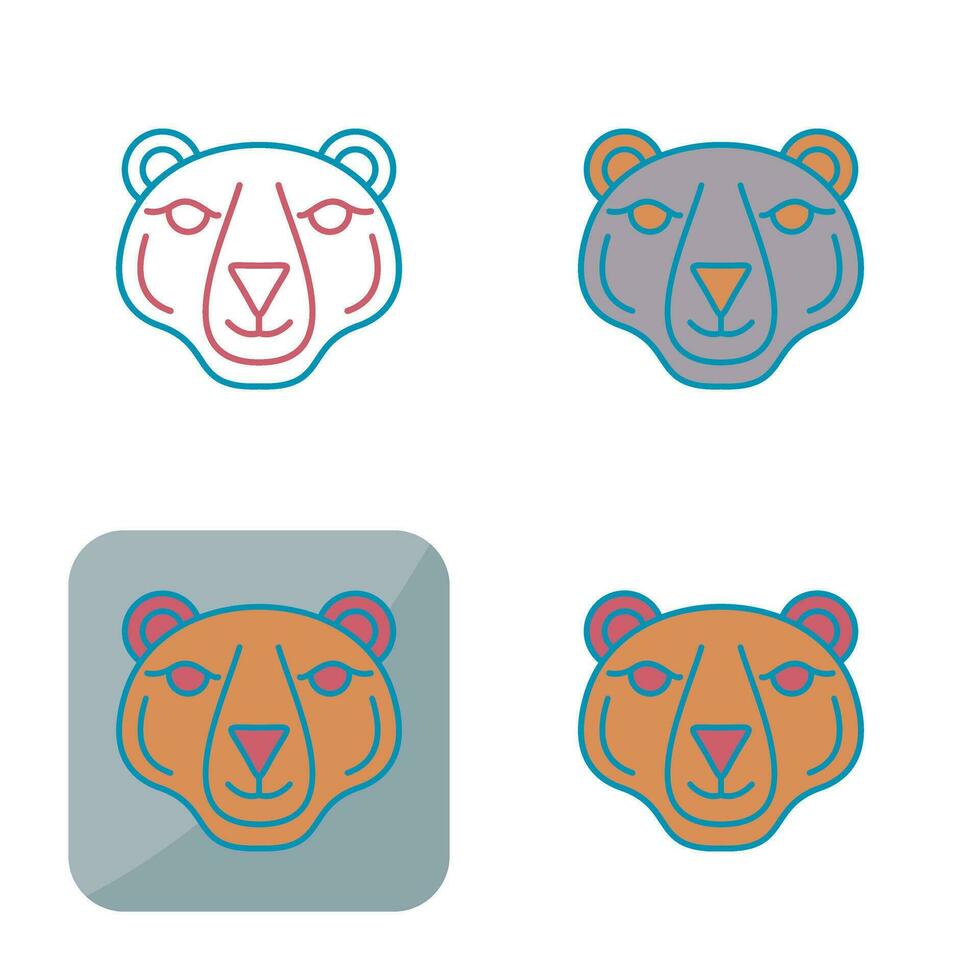 icône de vecteur d'ours polaire