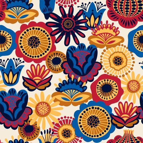 Motif sans soudure floral populaire. vecteur