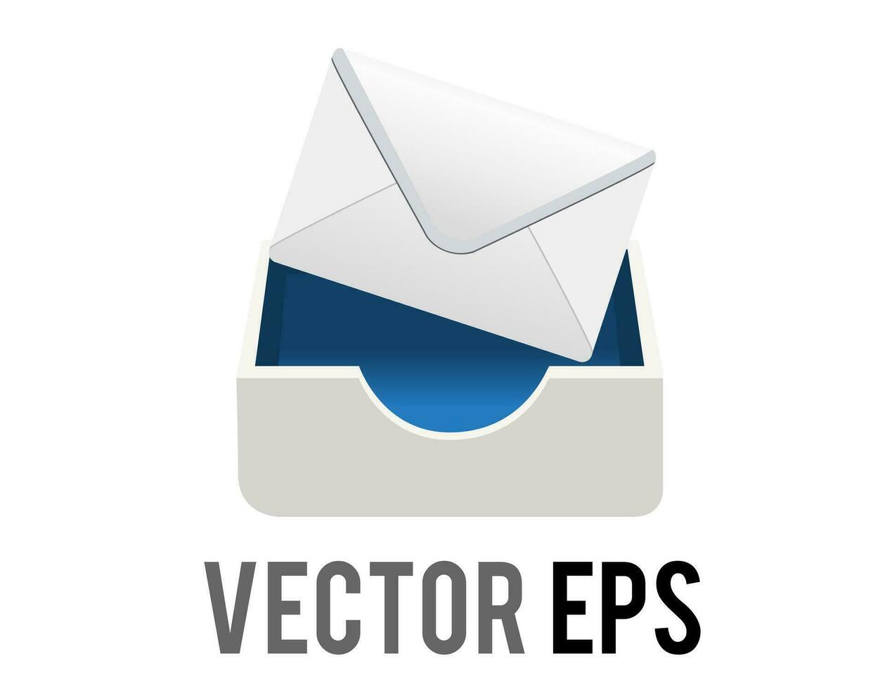vecteur retour de blanc enveloppe icône, comme utilisé à envoyer lettre ou carte dans Publier courrier