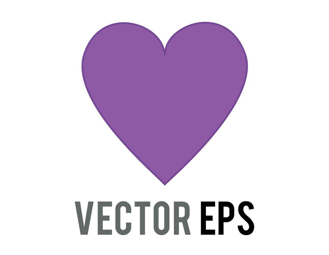vecteur classique l'amour violet brillant cœur icône, utilisé pour expressions de l'amour passion, romance