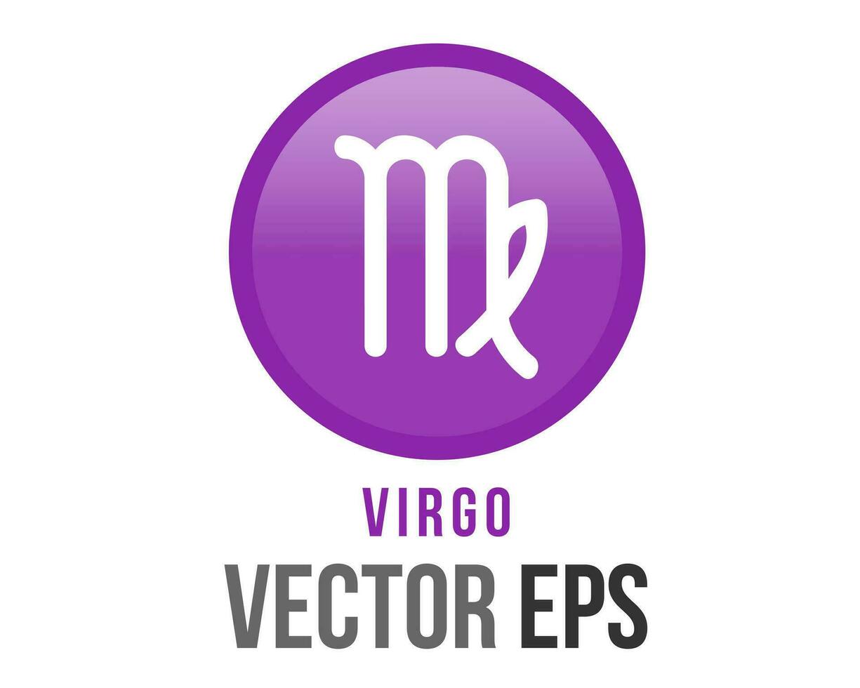vecteur pente violet Vierge astrologique signe icône dans le zodiaque, représente jeune fille