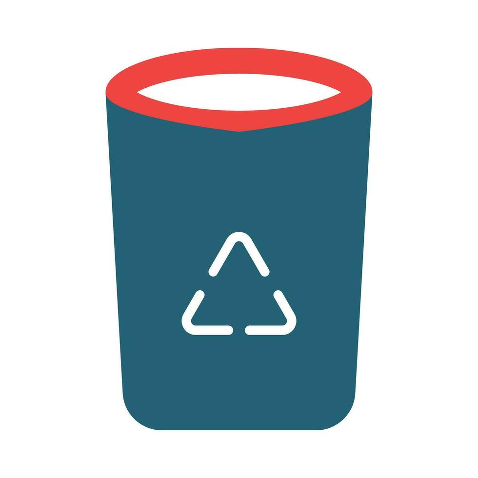 recyclage poubelle vecteur glyphe deux Couleur icône pour personnel et commercial utiliser.