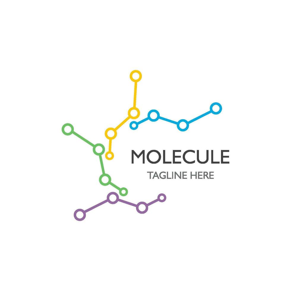 icône du logo de la molécule vecteur