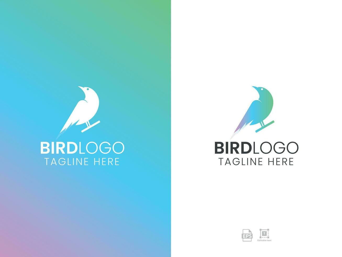 création de logo d'oiseau vecteur