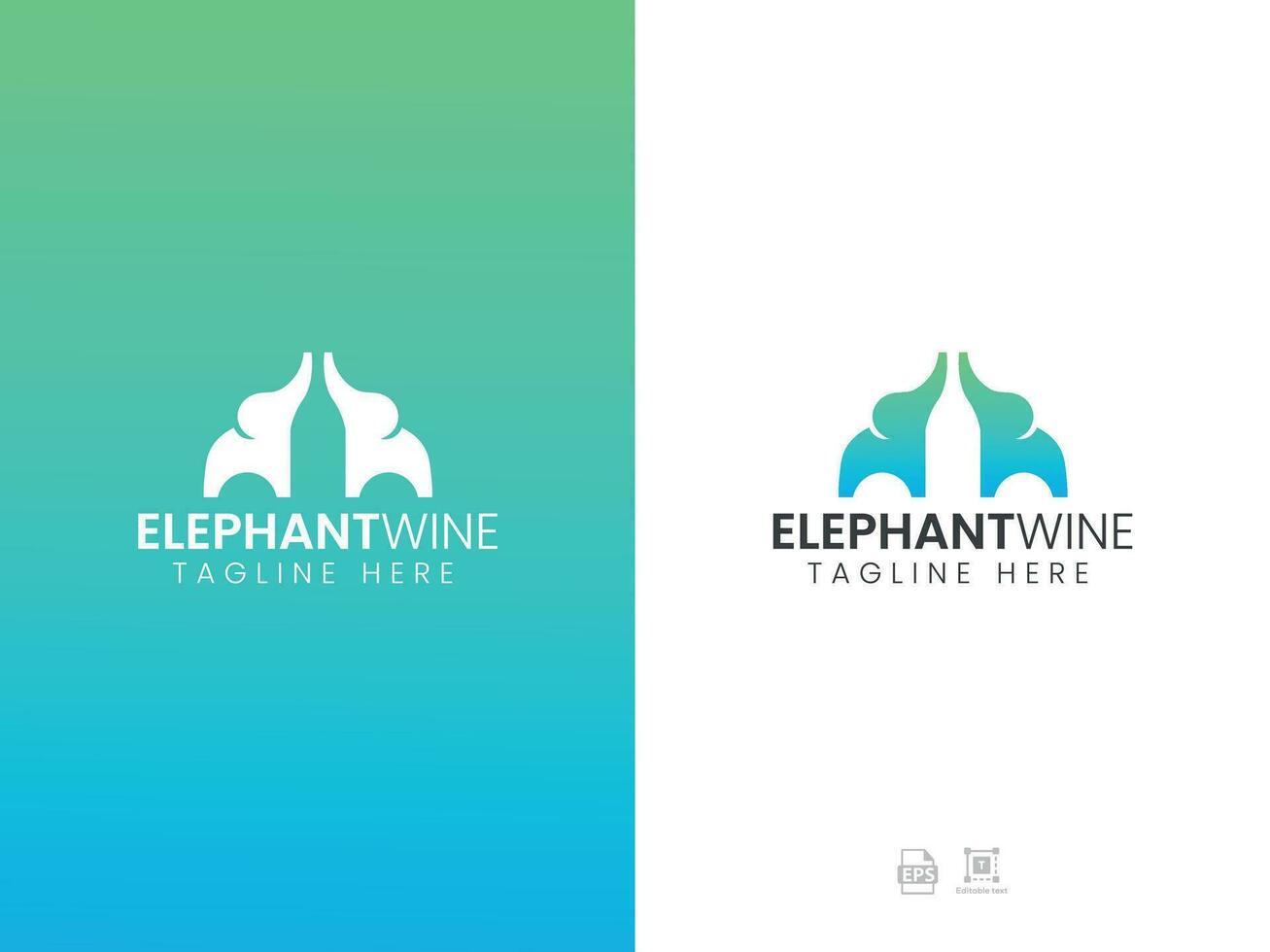 l'éléphant du vin logo conception vecteur