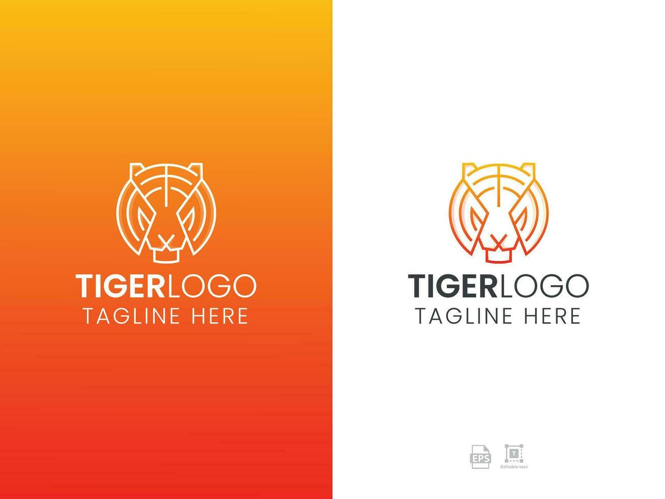 création de logo de tigre vecteur