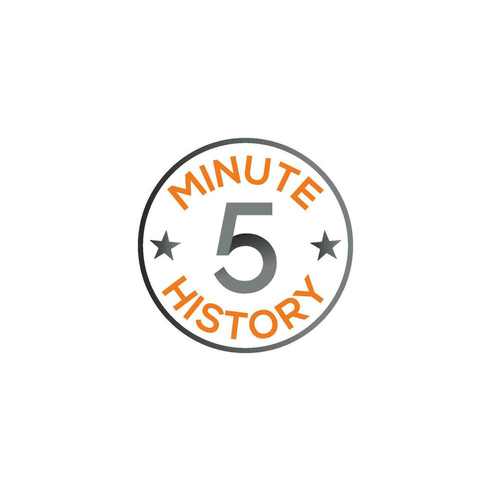 5 minutes minuteur monogramme logo chronomètre, cuisine temps étiquette conception isolé vecteur modèle