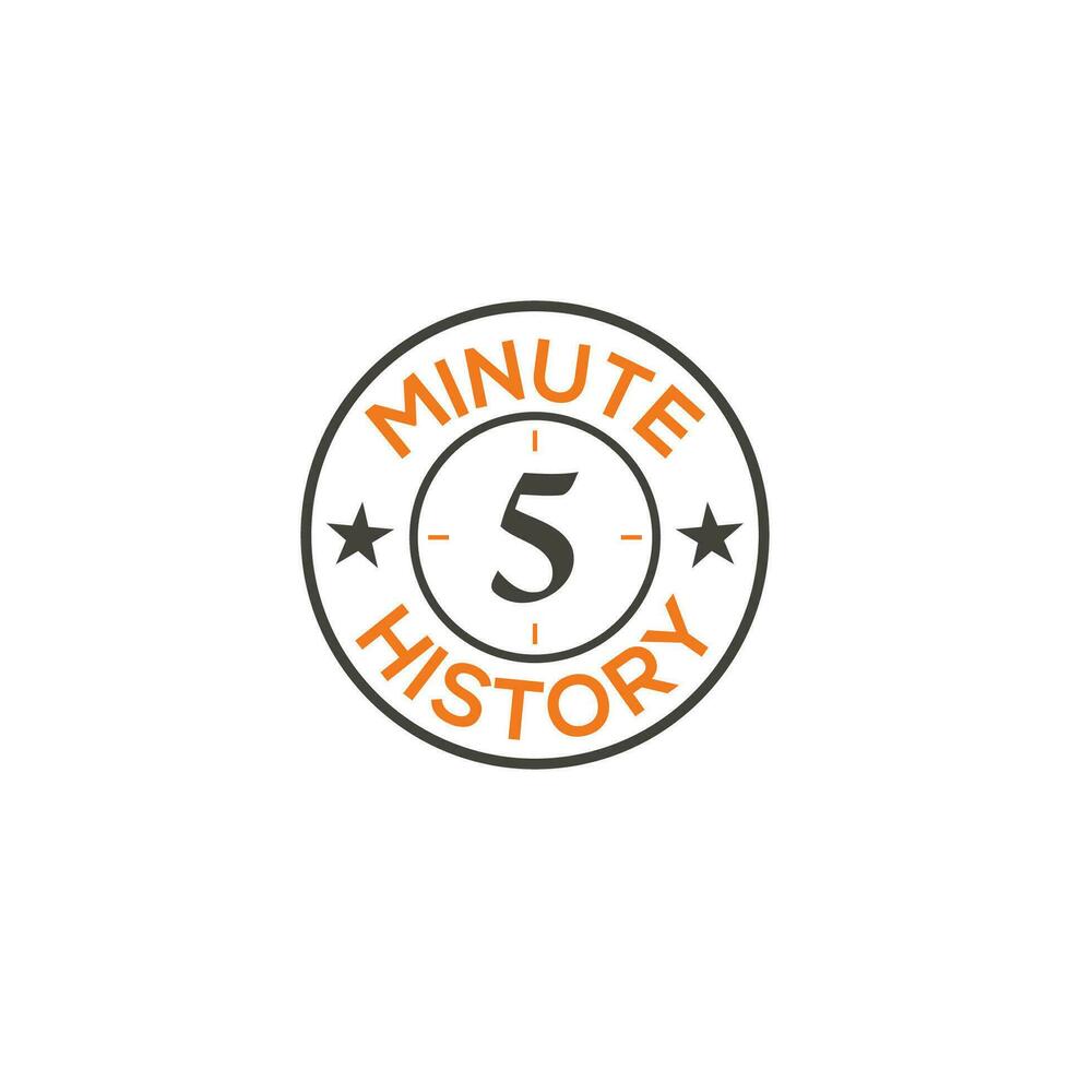 5 minutes minuteur monogramme logo chronomètre, cuisine temps étiquette conception isolé vecteur modèle